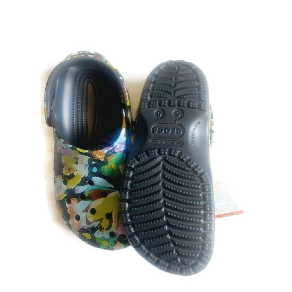 CROCS Classic Painted Floral Slip On Clogs Mens 6 Womens 8 Sandals Shoes - Picture 7 of 8
